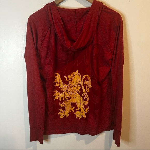 Unisex | Harry Potter Gryffindor Quidditch Thin Hooded Sweatshirt | Small - Picture 4 of 7